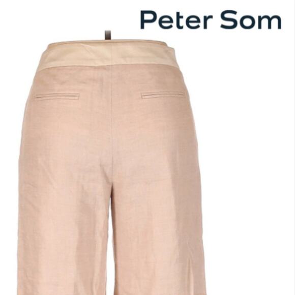 PETER SOM design wide leg linen pants size 12 NEW! - Picture 4 of 7